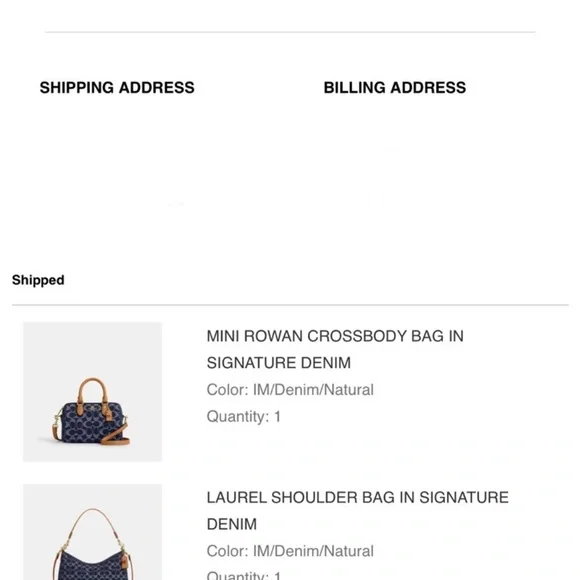 Coach Small Laurel Signature Denim Shoulder Bag - Picture 7 of 7